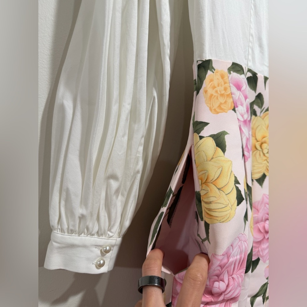 NEW Sachin & Babi Florence Gown - White/Pink Lemonade Bouquet Floral Maxi, sz 2 - Picture 12 of 17